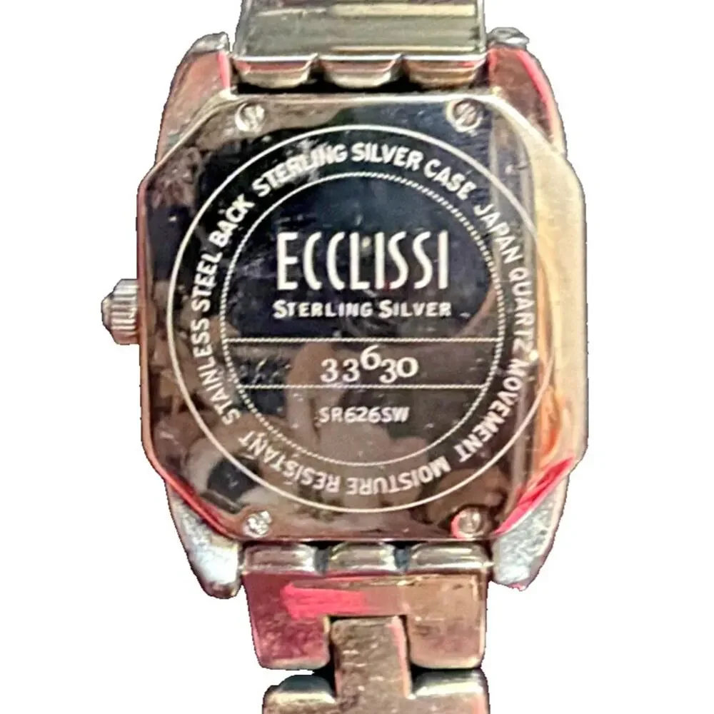 ECCLISSI Sterling Silver Case Watch With Box
